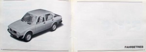 Alfa Romeo Alfetta 2000 Sedan 1977 Owner Manual (9175)